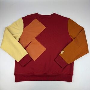 Sam and Colby Mens Size M Crewneck Sweatshirt Red Orange Fanjoy